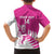 New Zealand Silver Fern Rugby Custom Family Matching Off Shoulder Short Dress and Hawaiian Shirt Go All Black Maori Pink Version
