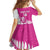New Zealand Silver Fern Rugby Custom Family Matching Off Shoulder Short Dress and Hawaiian Shirt Go All Black Maori Pink Version