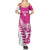 New Zealand Silver Fern Rugby Custom Family Matching Summer Maxi Dress and Hawaiian Shirt Go All Black Maori Pink Version