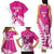 New Zealand Silver Fern Rugby Custom Family Matching Tank Maxi Dress and Hawaiian Shirt Go All Black Maori Pink Version