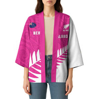 New Zealand Silver Fern Rugby Custom Kimono Go All Black Maori Pink Version - Polynesian Pride
