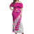 New Zealand Silver Fern Rugby Custom Off Shoulder Maxi Dress Go All Black Maori Pink Version