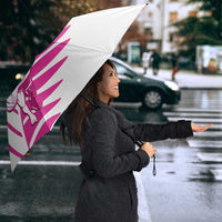 New Zealand Silver Fern Rugby Custom Umbrella Go All Black Maori Pink Version - Polynesian Pride