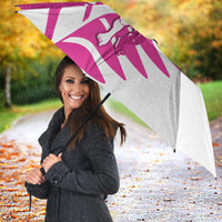 New Zealand Silver Fern Rugby Custom Umbrella Go All Black Maori Pink Version - Polynesian Pride