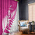 New Zealand Silver Fern Rugby Custom Window Curtain Go All Black Maori Pink Version