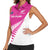 New Zealand Silver Fern Rugby Custom Women Sleeveless Polo Shirt Go All Black Maori Pink Version