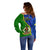 Vanuatu Malampa Province Off Shoulder Sweater Turtle Sand Drawing Unique Tapa Pattern LT14 - Polynesian Pride