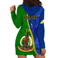Personalised Vanuatu Malampa Province Hoodie Dress Turtle Sand Drawing Unique Tapa Pattern LT14 - Polynesian Pride