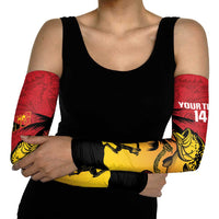 Custom Papua New Guinea Cricket Arm Sleeves PNG Barramundis - Polynesian Pride
