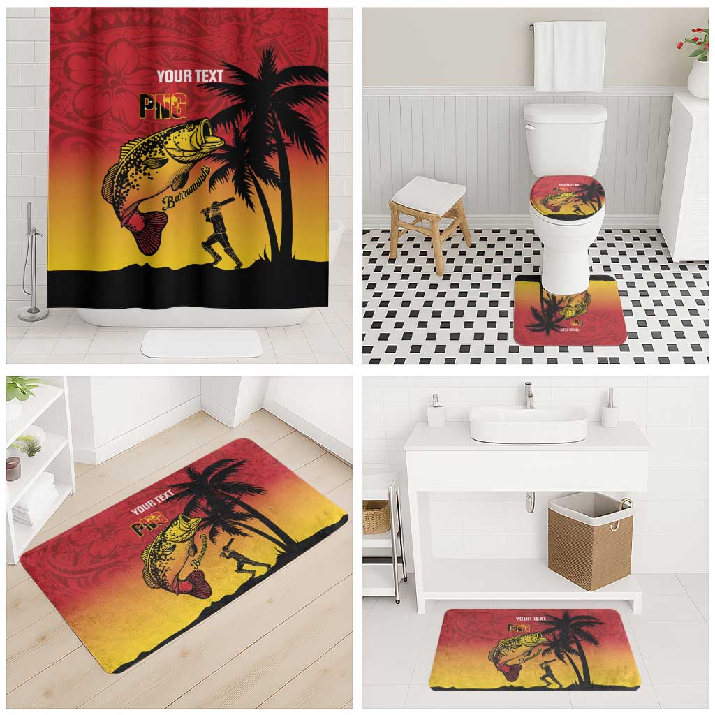 Custom Papua New Guinea Cricket Bathroom Set PNG Barramundis - Polynesian Pride
