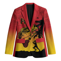 Custom Papua New Guinea Cricket Blazer PNG Barramundis LT14 Unisex Red - Polynesian Pride