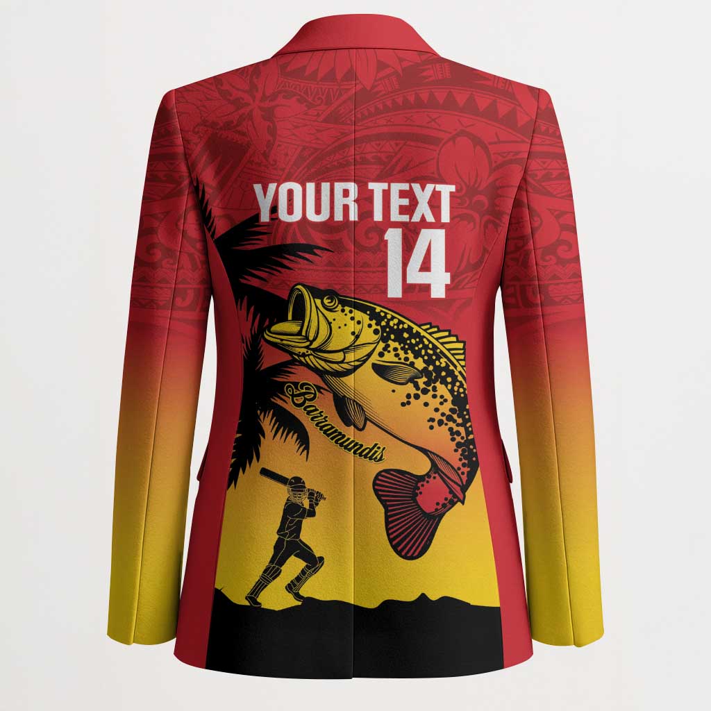 Custom Papua New Guinea Cricket Blazer PNG Barramundis LT14 - Polynesian Pride