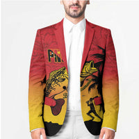 Custom Papua New Guinea Cricket Blazer PNG Barramundis LT14 - Polynesian Pride
