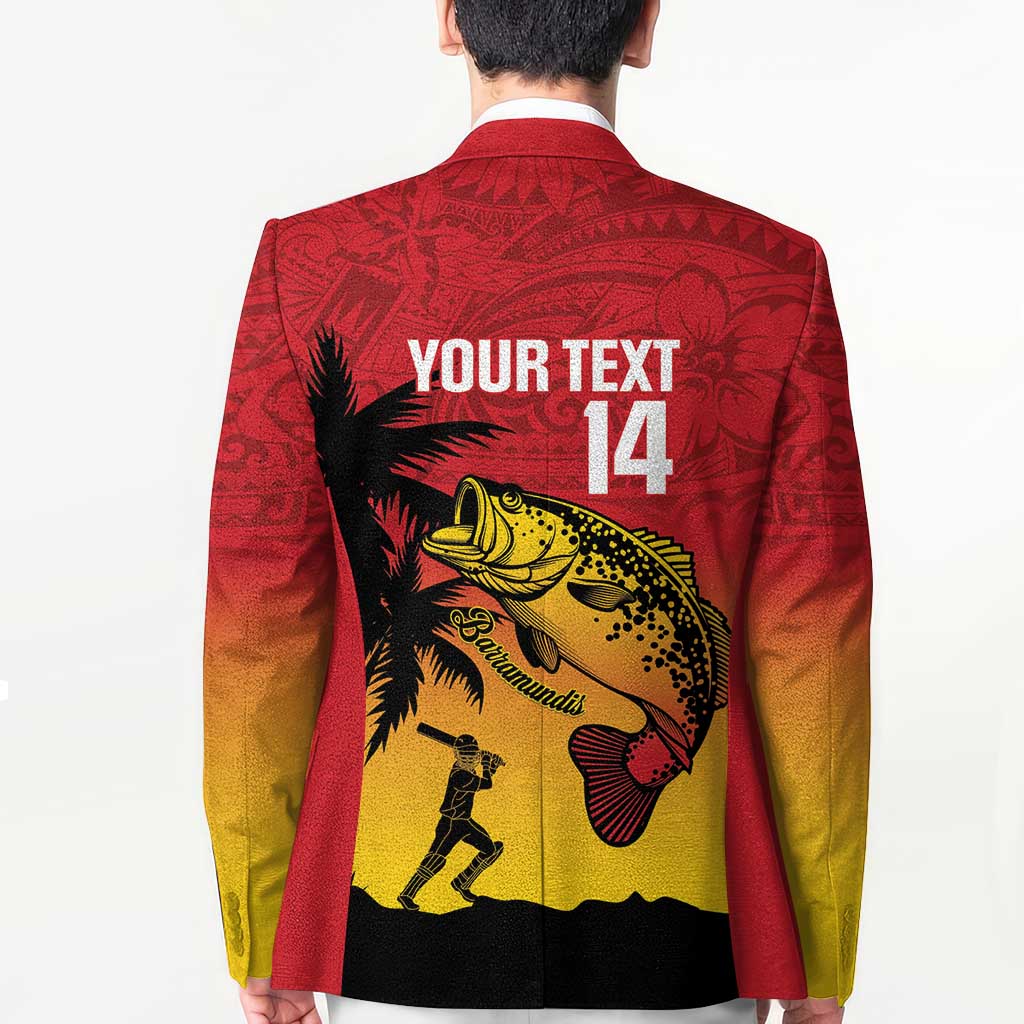 Custom Papua New Guinea Cricket Blazer PNG Barramundis LT14 - Polynesian Pride