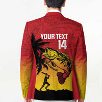 Custom Papua New Guinea Cricket Blazer PNG Barramundis LT14 - Polynesian Pride