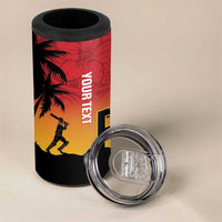 Custom Papua New Guinea Cricket 4 in 1 Can Cooler Tumbler PNG Barramundis - Polynesian Pride