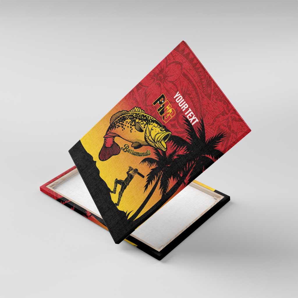 Custom Papua New Guinea Cricket Canvas Wall Art PNG Barramundis - Polynesian Pride