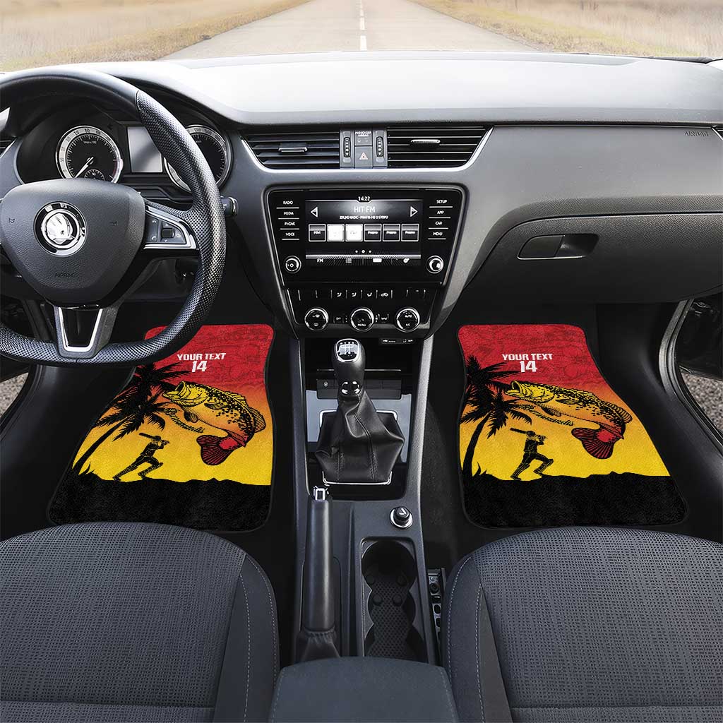 Custom Papua New Guinea Cricket Car Mats PNG Barramundis - Polynesian Pride