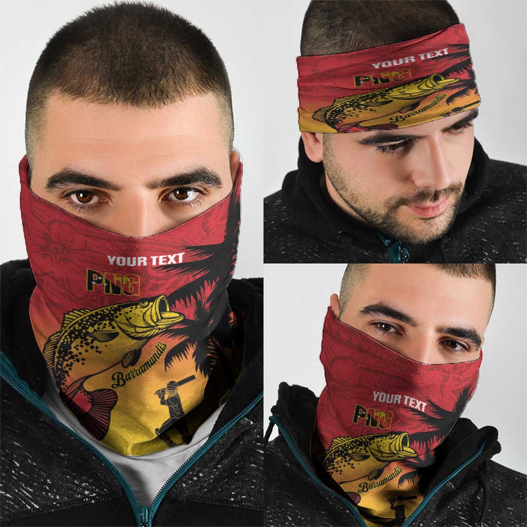 Custom Papua New Guinea Cricket Neck Gaiter PNG Barramundis - Polynesian Pride