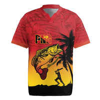 Custom Papua New Guinea Cricket Rugby Jersey PNG Barramundis - Polynesian Pride