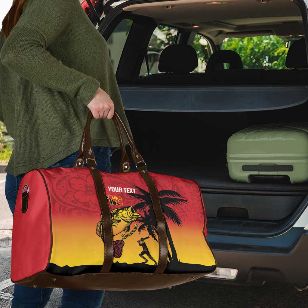 Custom Papua New Guinea Cricket Travel Bag PNG Barramundis - Polynesian Pride