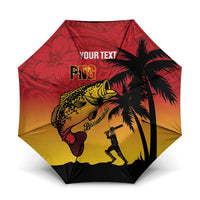 Custom Papua New Guinea Cricket Umbrella PNG Barramundis - Polynesian Pride