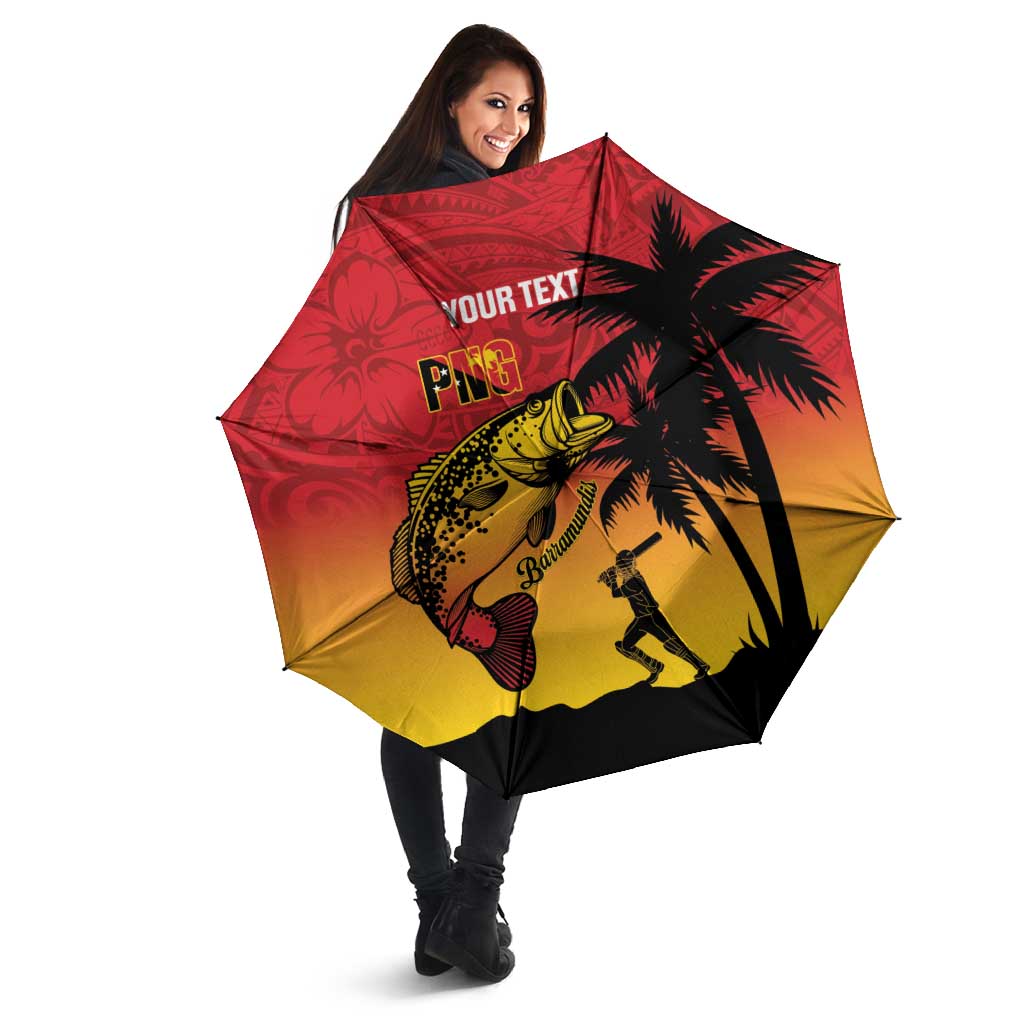 Custom Papua New Guinea Cricket Umbrella PNG Barramundis - Polynesian Pride