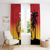 Custom Papua New Guinea Cricket Window Curtain PNG Barramundis - Polynesian Pride