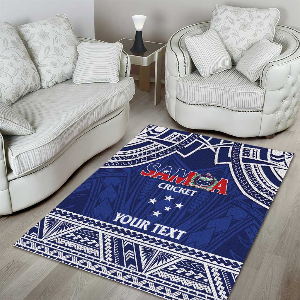 Custom Samoa Cricket Area Rug Go Champions Samoan - Polynesian Pride