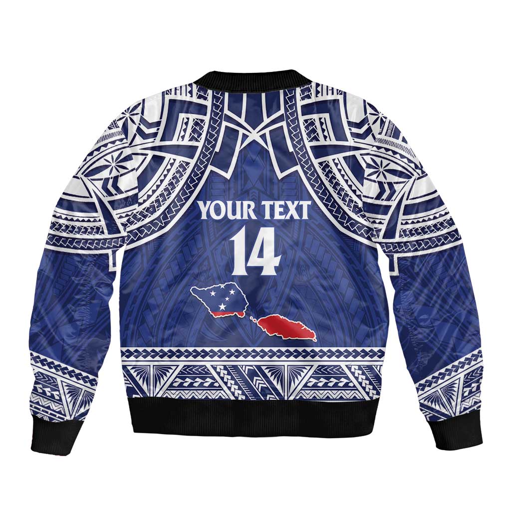 Custom Samoa Cricket Bomber Jacket Go Champions Samoan LT14 - Polynesian Pride
