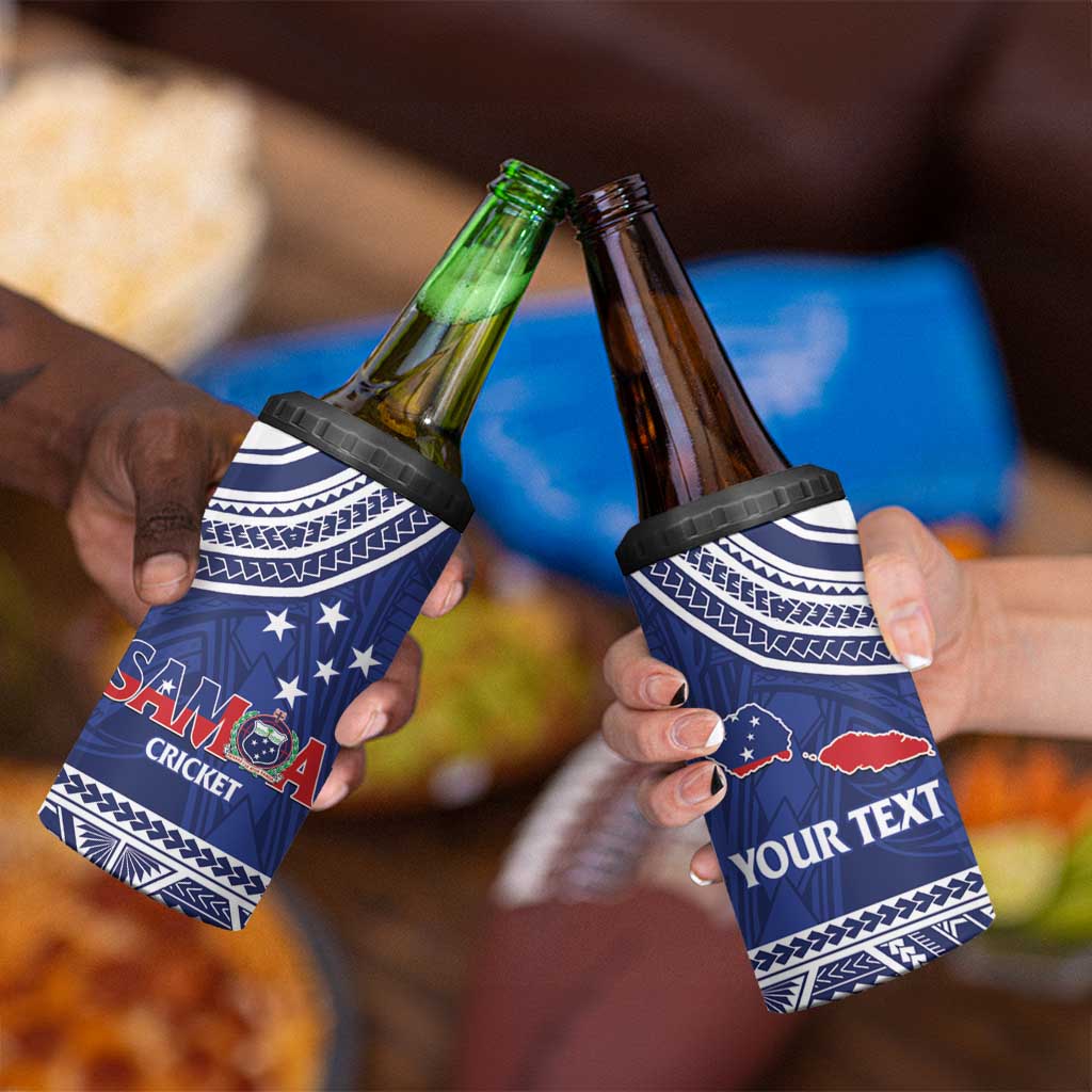 Custom Samoa Cricket 4 in 1 Can Cooler Tumbler Go Champions Samoan - Polynesian Pride