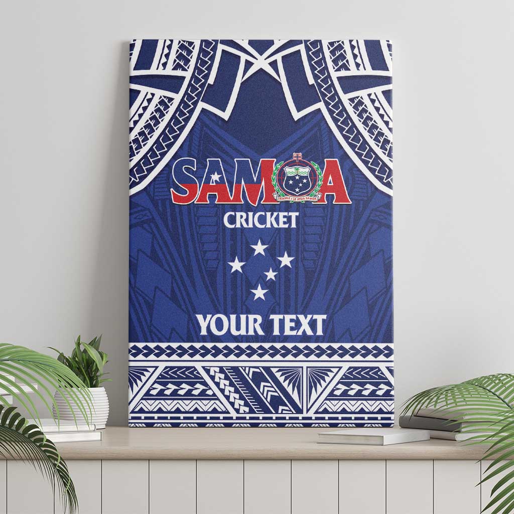 Custom Samoa Cricket Canvas Wall Art Go Champions Samoan - Polynesian Pride