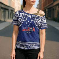 Custom Samoa Cricket Cross Shoulder Shirt Go Champions Samoan - Polynesian Pride