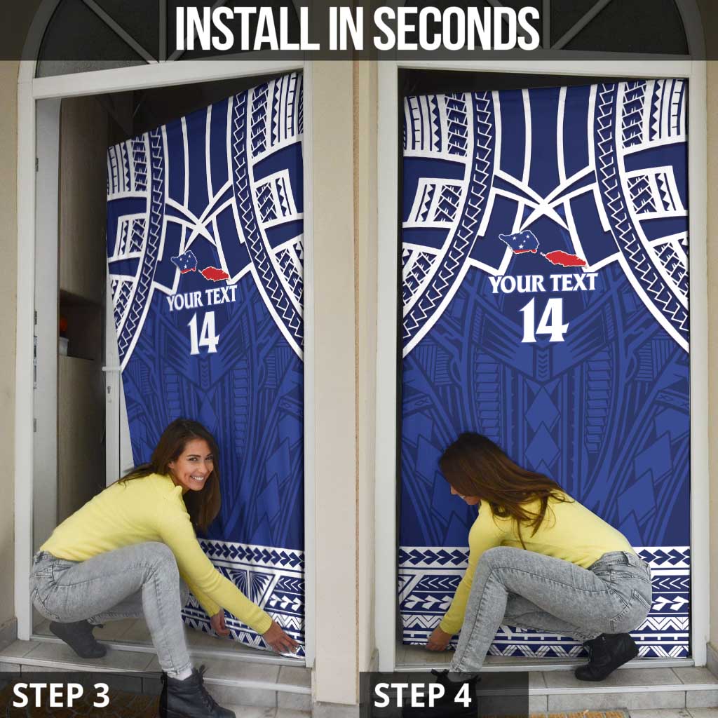 Custom Samoa Cricket Door Cover Go Champions Samoan - Polynesian Pride