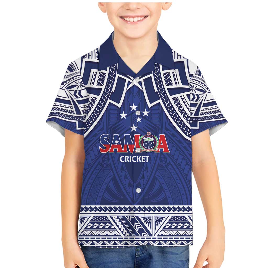Custom Samoa Cricket Family Matching Mermaid Dress and Hawaiian Shirt Go Champions Samoan - Polynesian Pride