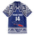 Custom Samoa Cricket Family Matching Off The Shoulder Long Sleeve Dress and Hawaiian Shirt Go Champions Samoan - Polynesian Pride