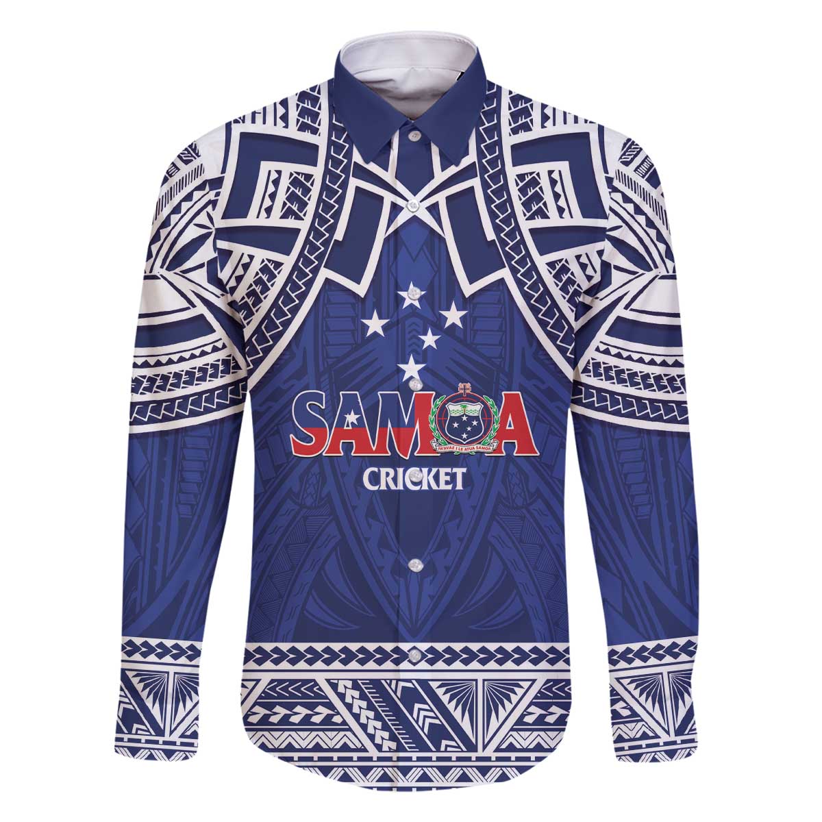Custom Samoa Cricket Family Matching Off The Shoulder Long Sleeve Dress and Hawaiian Shirt Go Champions Samoan - Polynesian Pride