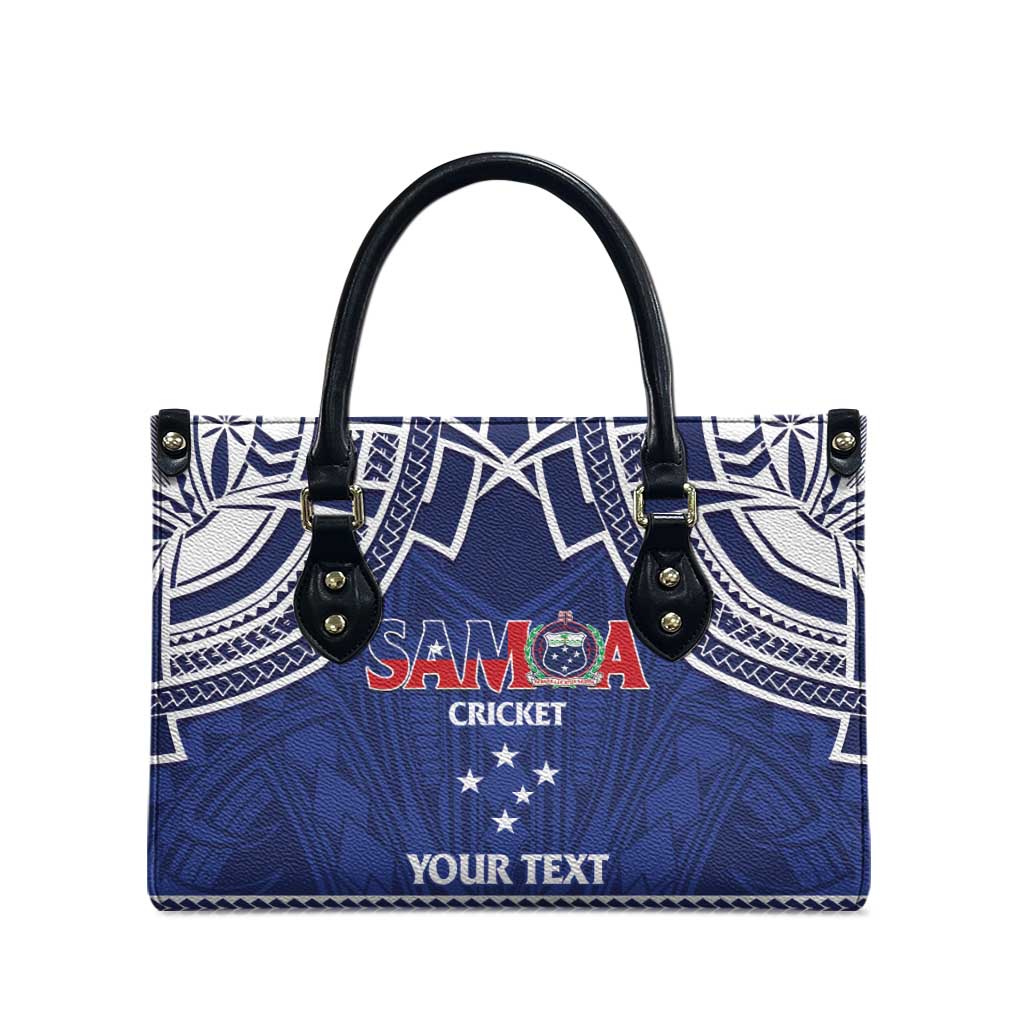Custom Samoa Cricket Leather Bag Go Champions Samoan - Polynesian Pride