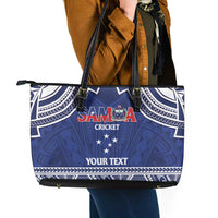 Custom Samoa Cricket Leather Tote Bag Go Champions Samoan LT14 - Polynesian Pride