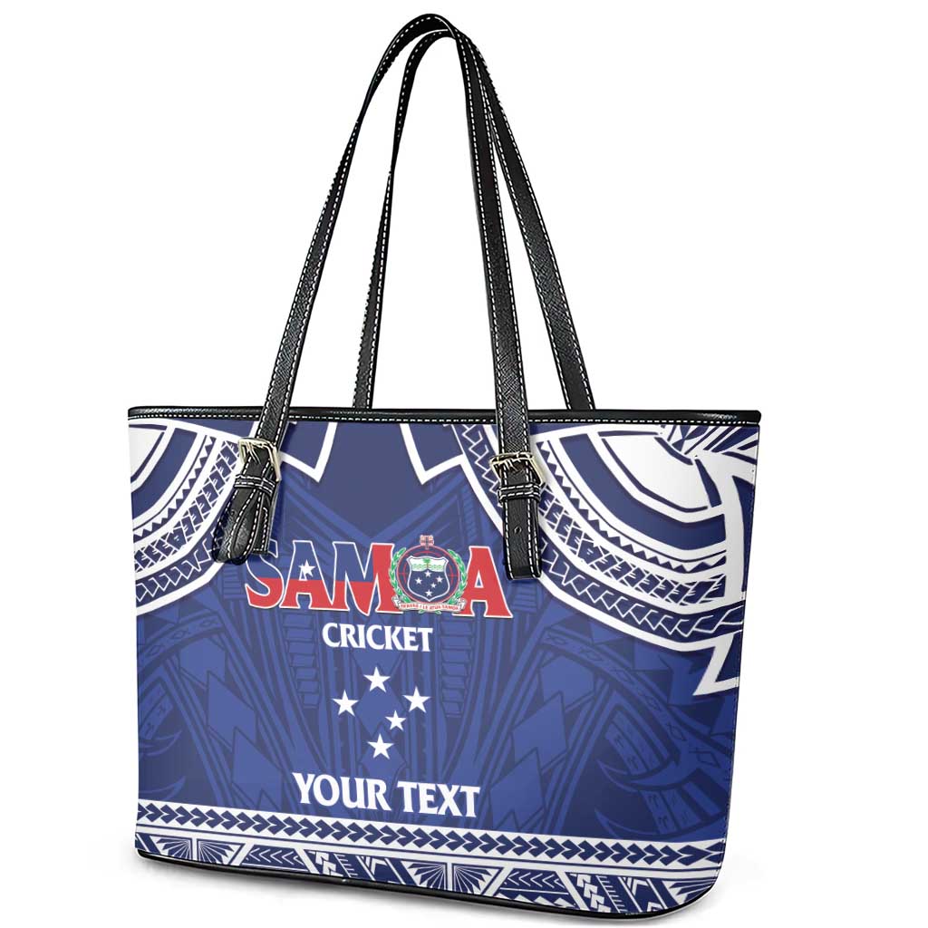 Custom Samoa Cricket Leather Tote Bag Go Champions Samoan LT14 - Polynesian Pride