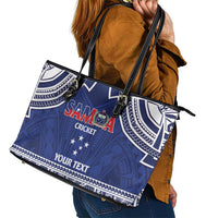 Custom Samoa Cricket Leather Tote Bag Go Champions Samoan LT14 - Polynesian Pride