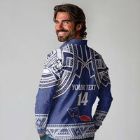 Custom Samoa Cricket Long Sleeve Polo Shirt Go Champions Samoan - Polynesian Pride