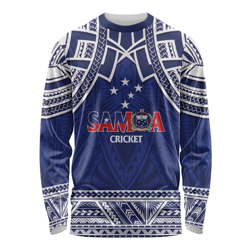 Custom Samoa Cricket Long Sleeve Shirt Go Champions Samoan - Polynesian Pride