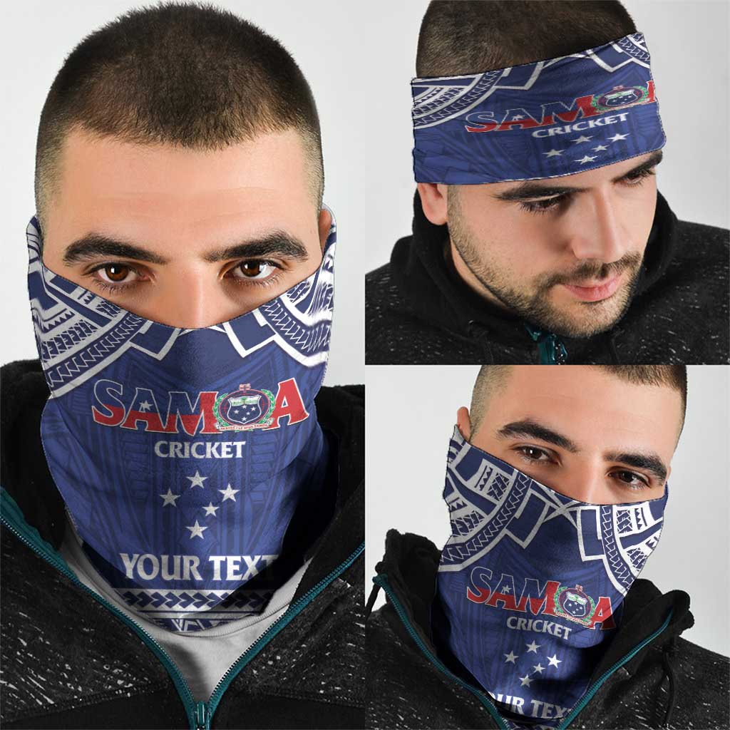 Custom Samoa Cricket Neck Gaiter Go Champions Samoan - Polynesian Pride