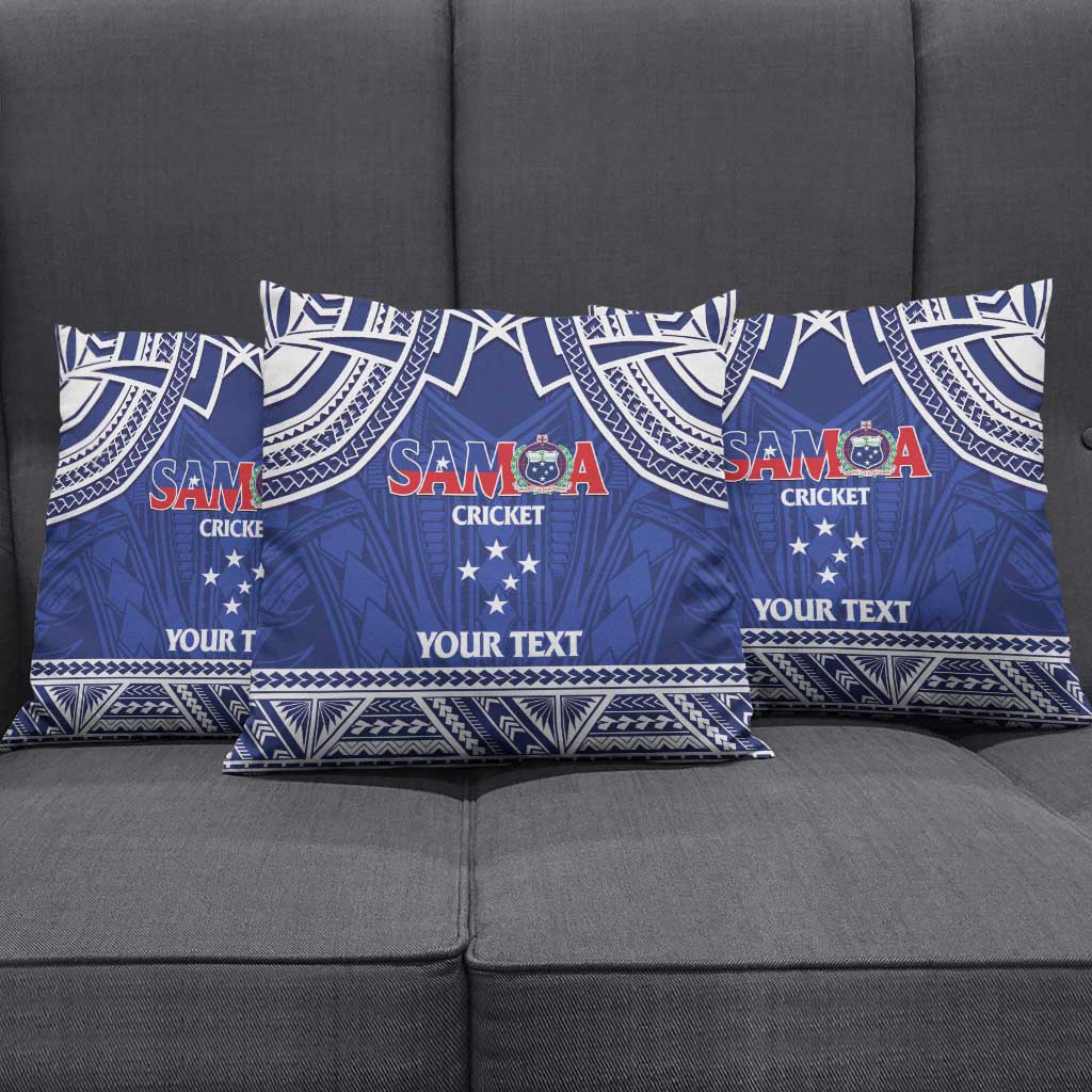 Custom Samoa Cricket Pillow Cover Go Champions Samoan - Polynesian Pride
