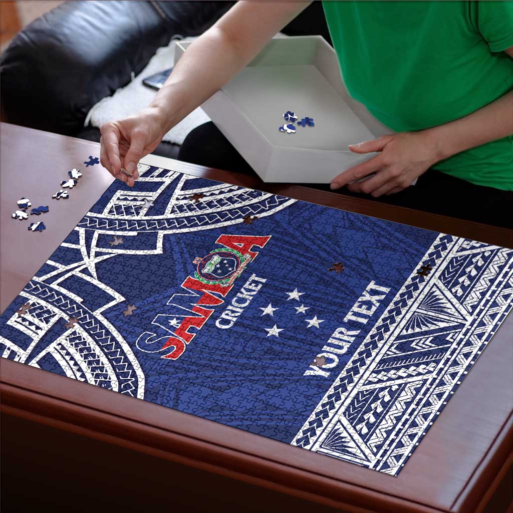 Custom Samoa Cricket Puzzle Go Champions Samoan - Polynesian Pride
