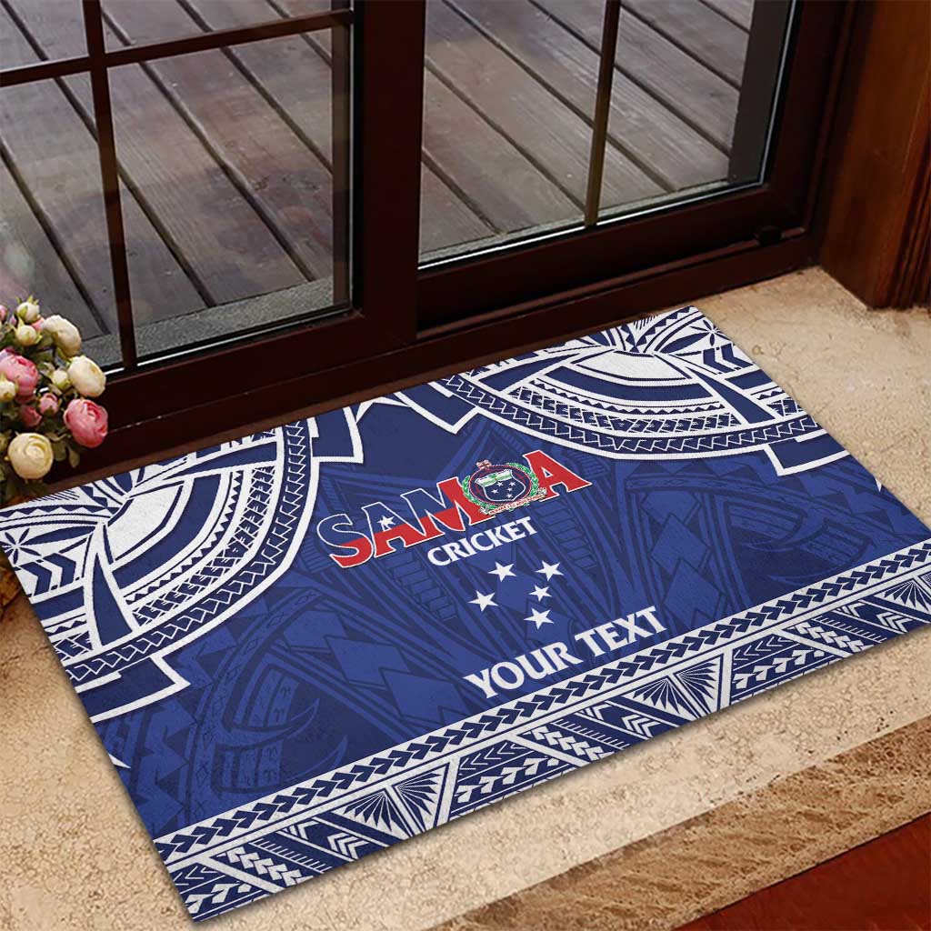 Custom Samoa Cricket Rubber Doormat Go Champions Samoan - Polynesian Pride