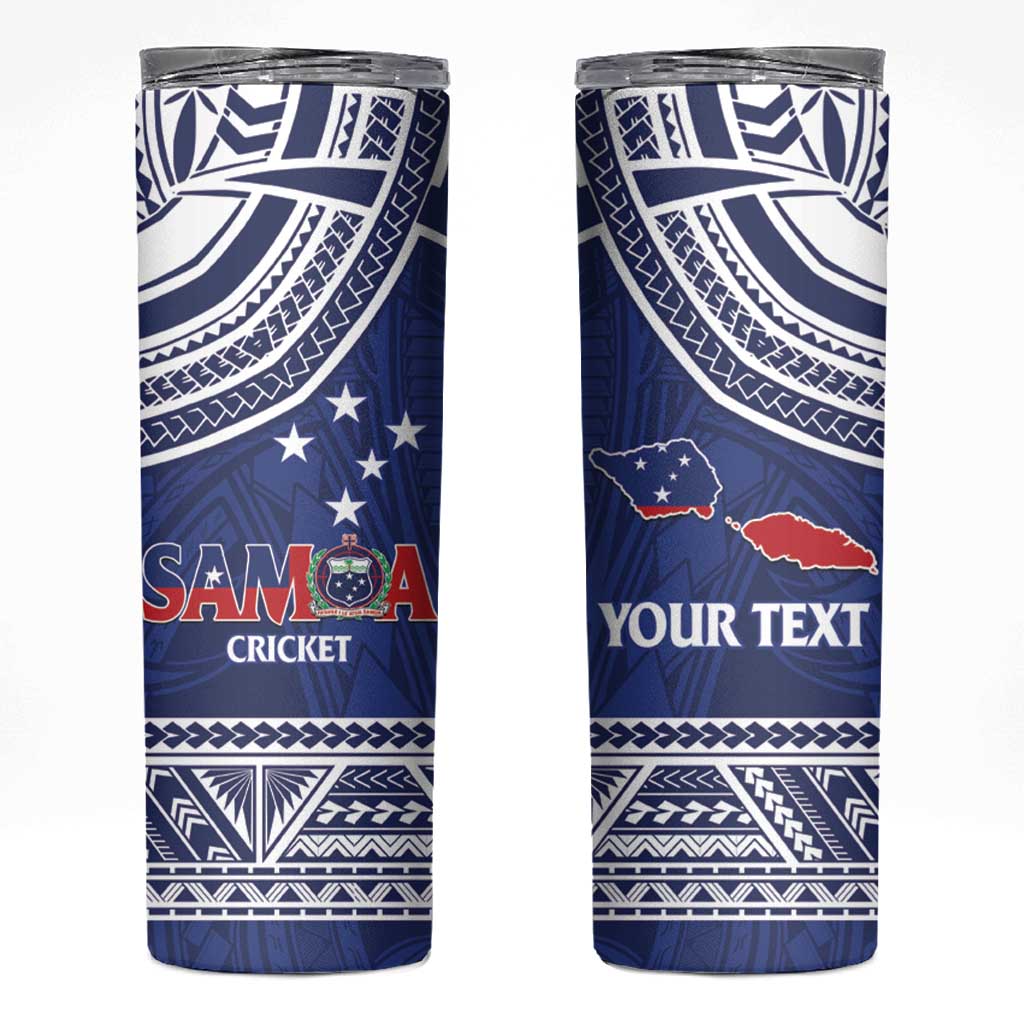 Custom Samoa Cricket Skinny Tumbler Go Champions Samoan - Polynesian Pride