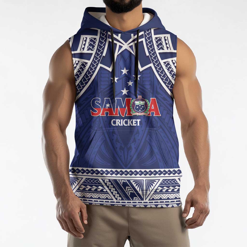 Custom Samoa Cricket Sleeveless Hoodie Go Champions Samoan - Polynesian Pride
