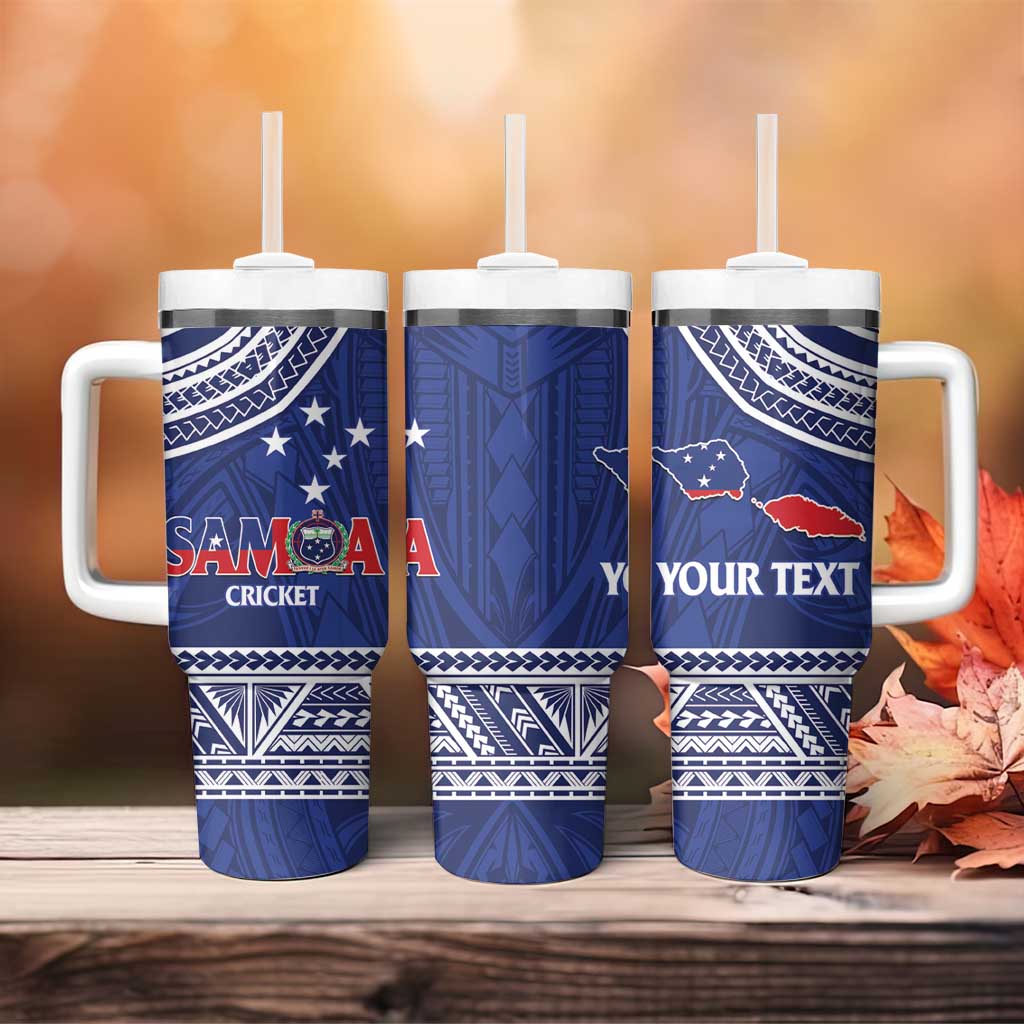 Custom Samoa Cricket Tumbler With Handle Go Champions Samoan - Polynesian Pride